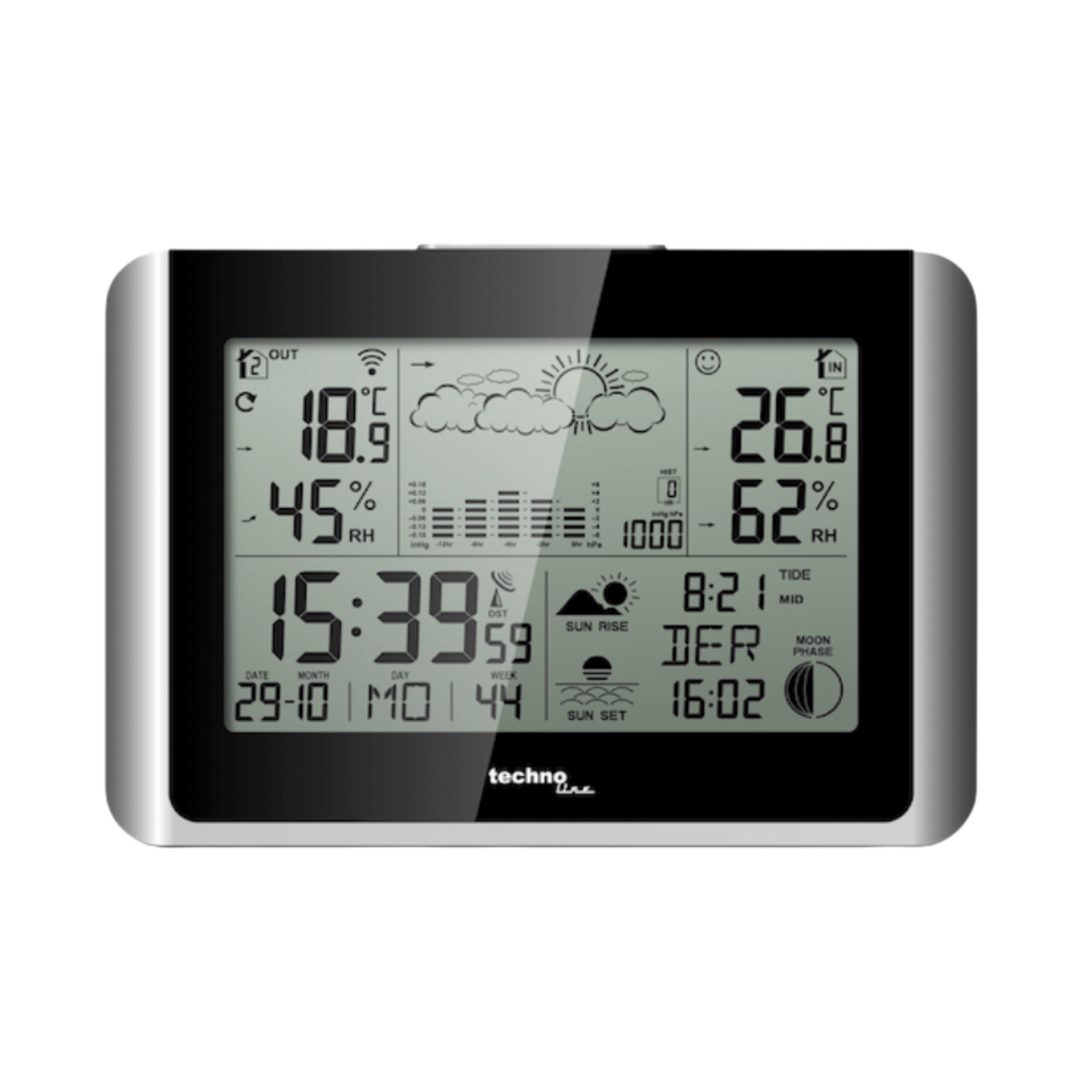 Weather Station - Inc. Outdoor sensor - Weather forecast/conditions - R ...