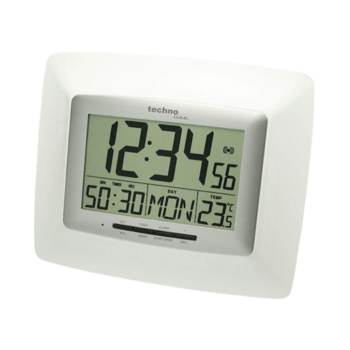 Radio gestuurde wekker - Stopwatch functie - Datum en Temperatuur - Technoline WS 8100