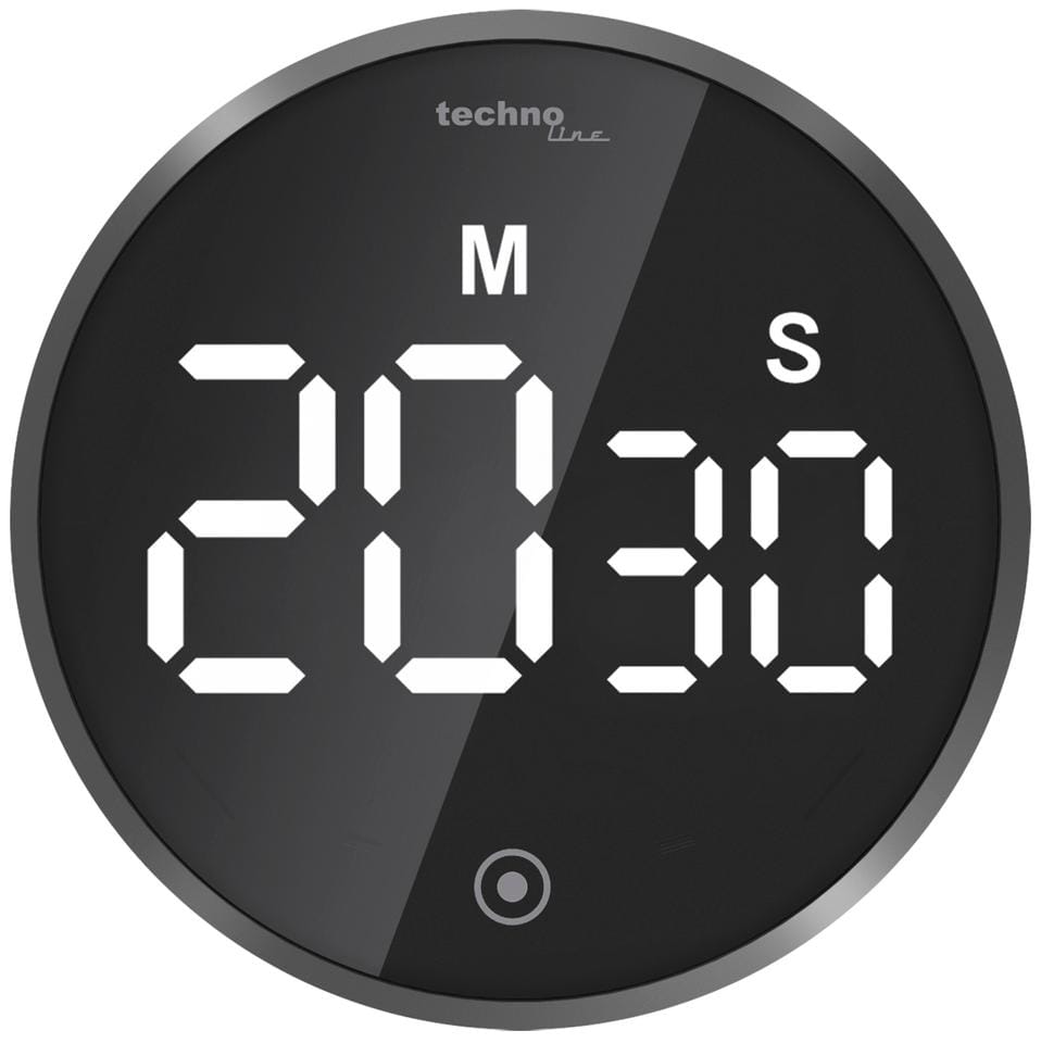 Kitchen timer Technoline KT 600 82x82x34mm black — Technoline Store