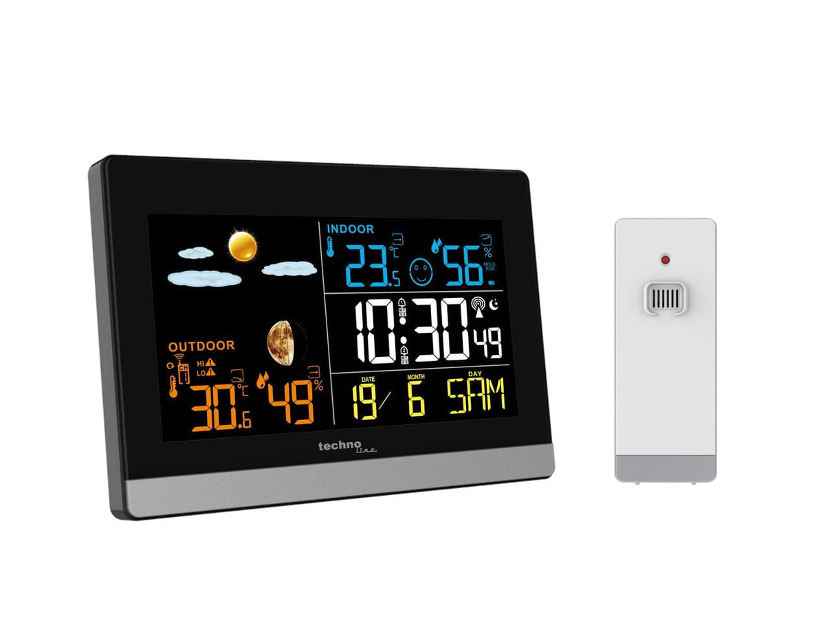 Wetterstation Technoline WS 6455 144x96x38mm Schwarz silber LCD Display wetterstation-technoline-ws-6455-144x96x38mm-schwarz-silber-lcd-display