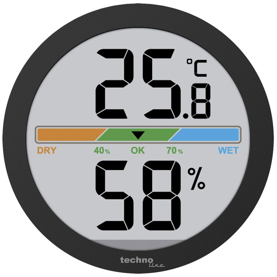 Thermometer Technoline WS 9418 60x60x15mm zwart — Technoline Store