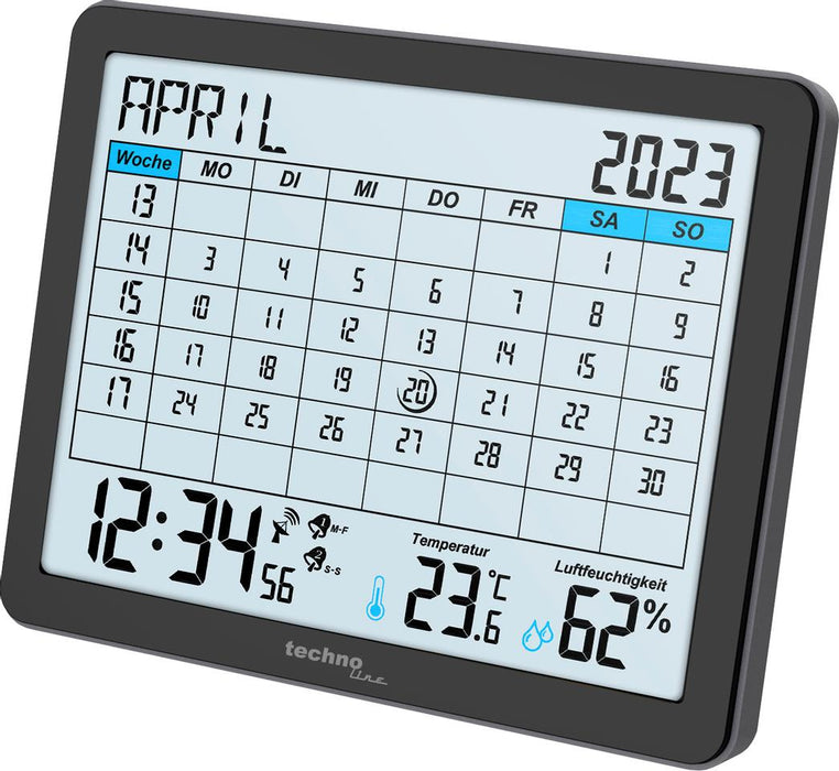 Digitale kalender Technoline WT 2600 172x139x21mm zwart