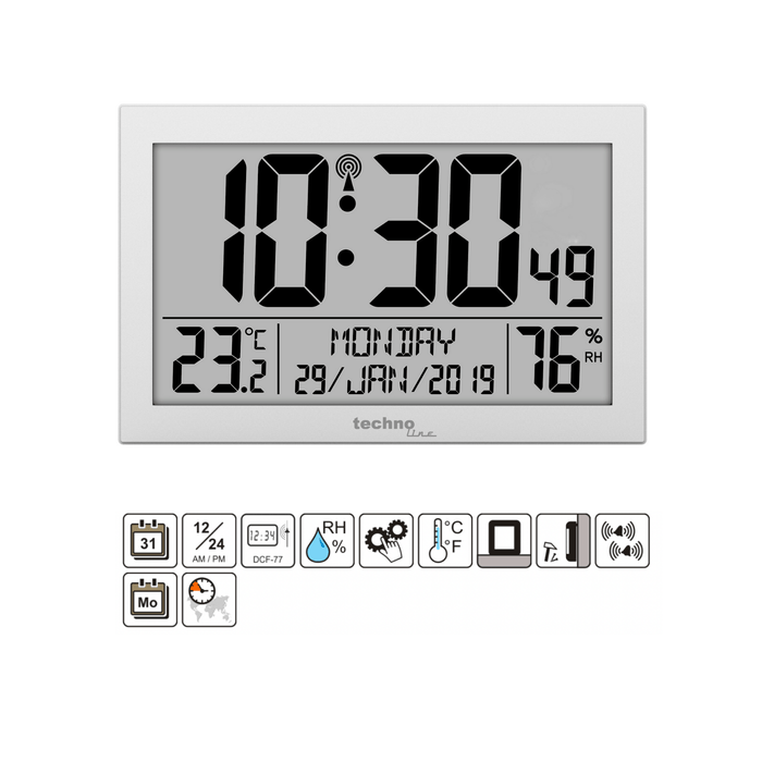 Foxtop Wandklok radio digitale 30 cm keukenklok radio analoge wandklok Foxtop Wandklok radio digitale 30 cm keukenklok radio analoge wandklok