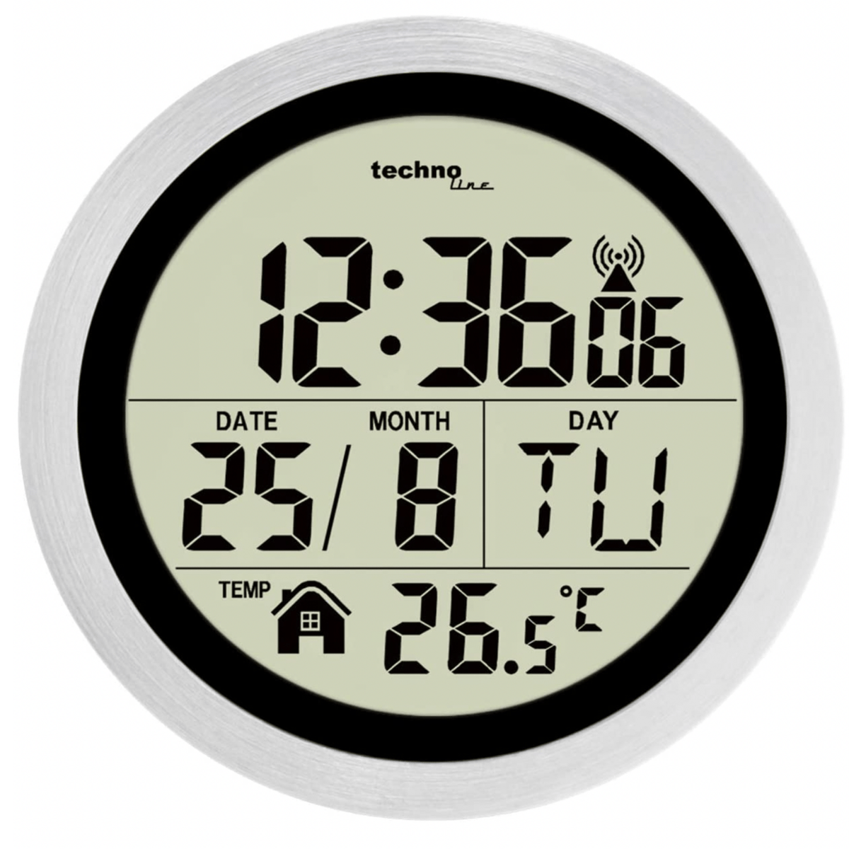 Wandklok met verlichting - Lichtgevende klok met lichtsensor RH692-4J