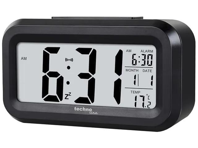 Wekker Technoline WT 400 135x75x48mm zwart
