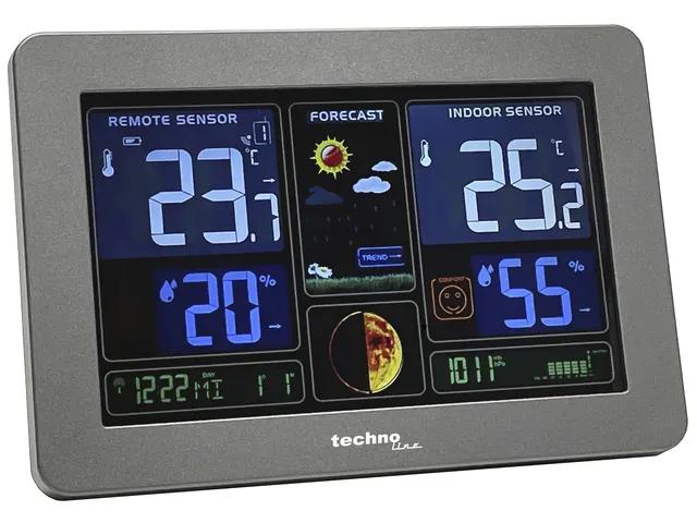 Weerstation Technoline WS 6458 83x152x36 mm zwart met 1 buitensensor