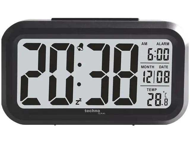 Wekker Technoline WT 400 135x75x48mm zwart