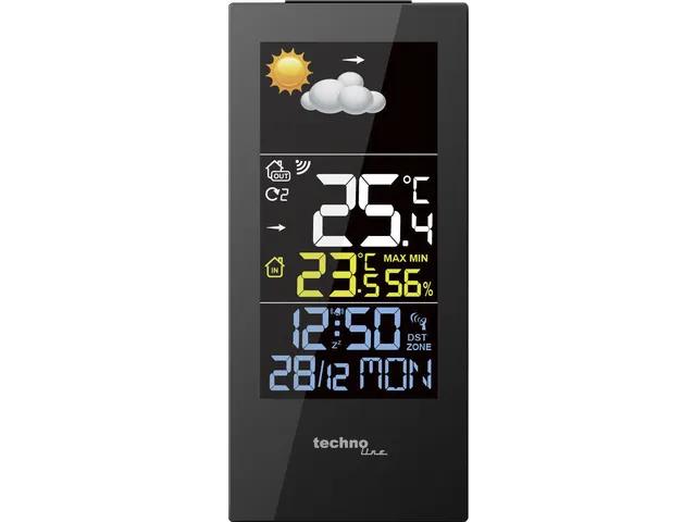 Weerstation Technoline WS 6446 85x185x65mm zwart met 1 buitensensor 30