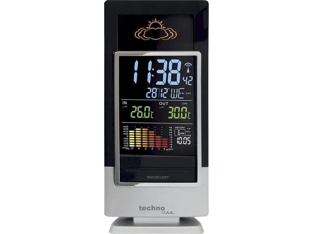 Weerstation Technoline WS 6520 173x140x27mm zwart/zilver met 1 buitens