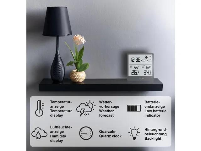 Thermometer Technoline WS 9168 85x85x21 mm wit met 1 buitensensor