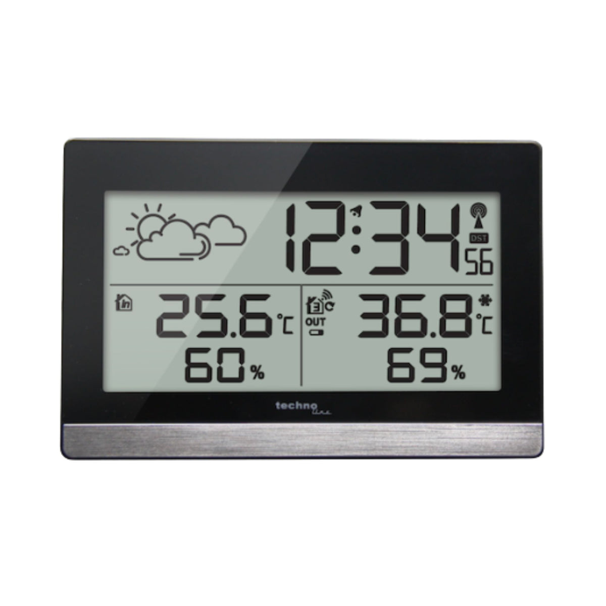 Digitale radiogestuurde klok - Thermometer / - Technoline W Technoline