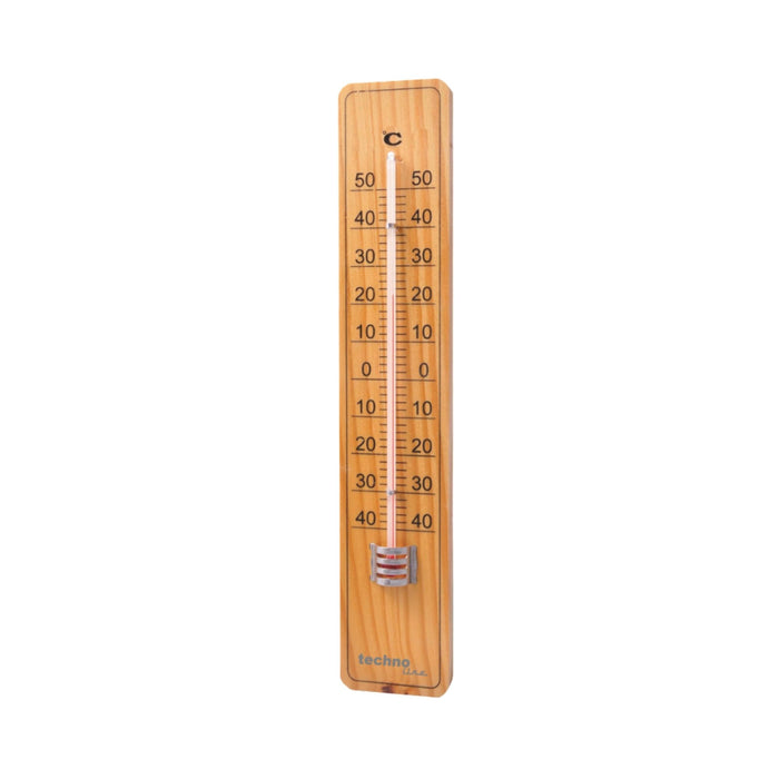 Binnen / buiten hout thermometer - WA 2010 Technoline