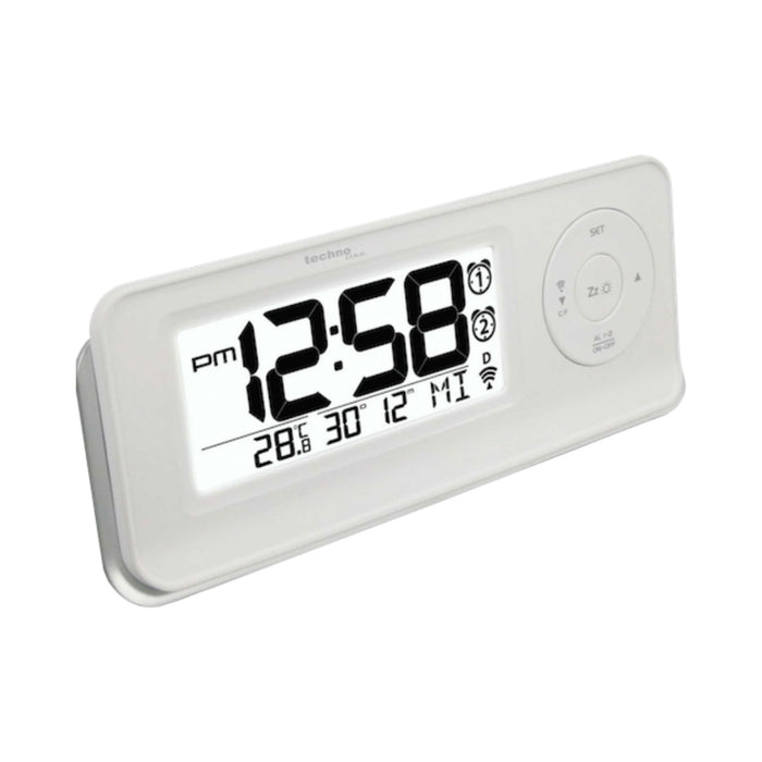 Radio Controlled Alarm Clock - Date and Temperature Display - Technoline WT 498