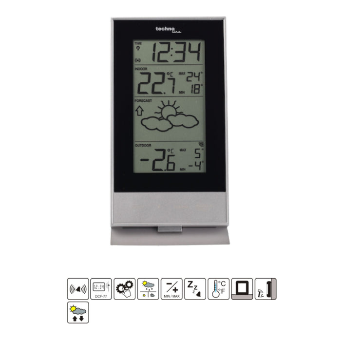 Digitale radiogestuurde thermometer weerstation - Technoline WS 9910