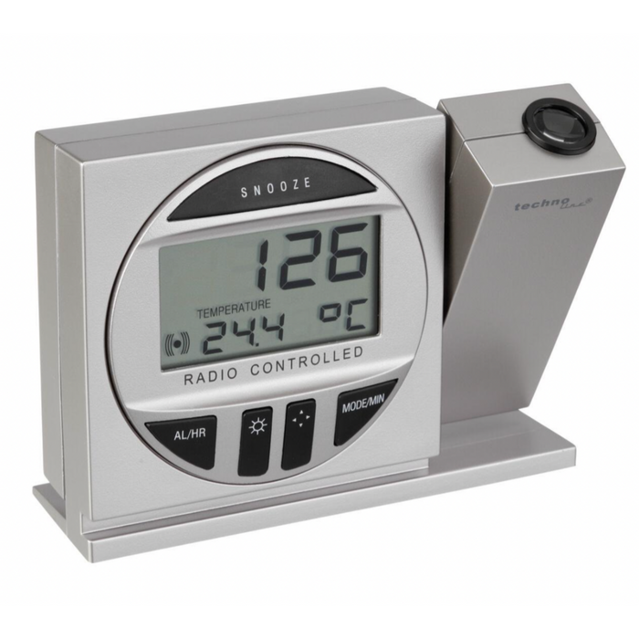 Radio controlled alarm clock - Projection of time - Date - Temperature - Technoline WT 590