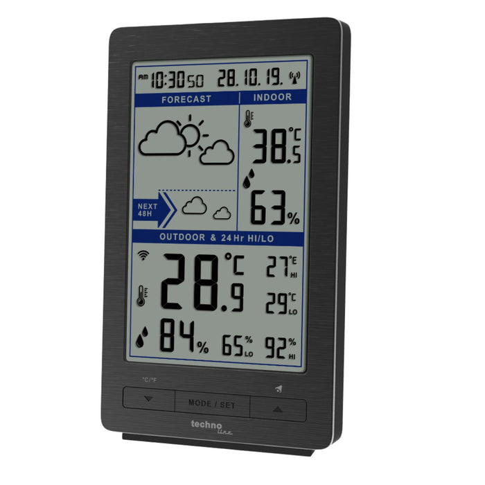 Digitale Radiogestuurde weerstation / thermometer / hygrometer -  Technoline WS 9485