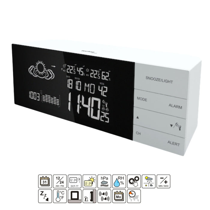Weather station - Radio controlled clock - Alarm clock function - Date Technoline WS 6870