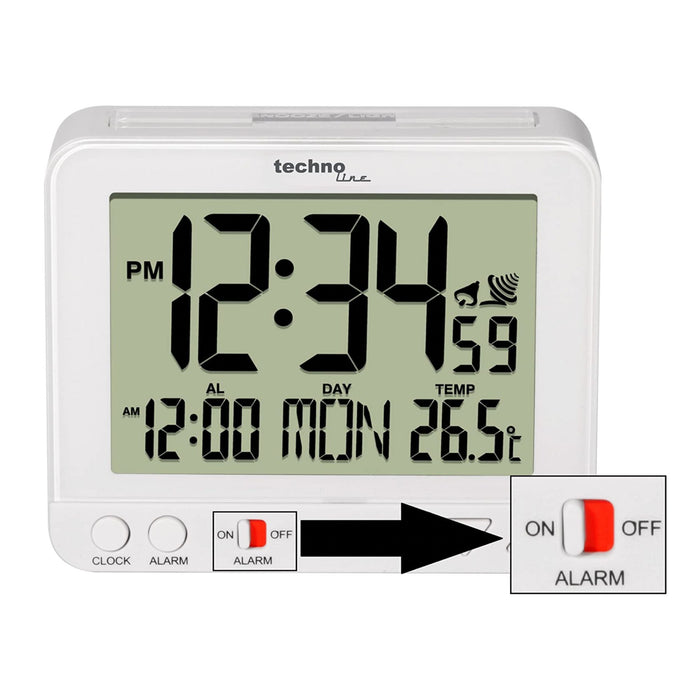 Technoline WT 195 white Radio controlled alarm clock