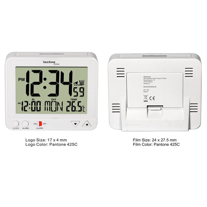 Technoline WT 195 white Radio controlled alarm clock