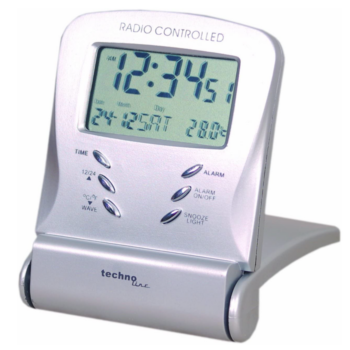 Digital alarm clock - Open/close folding function - Date - Temperature - Technoline WT 171
