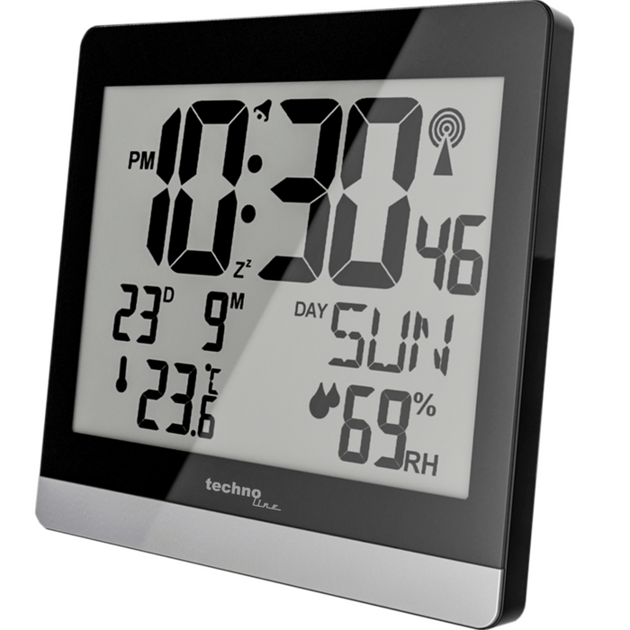 Digitale radiogestuurde wandklok / tafelklok Thermometer / Technoline Store